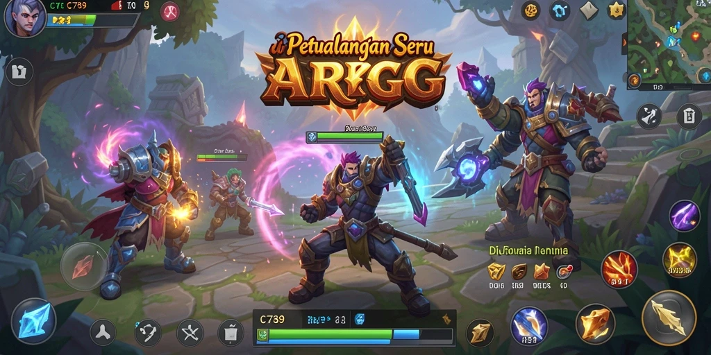 Screenshot gameplay C789 menampilkan pertarungan seru di dunia ARPG.
