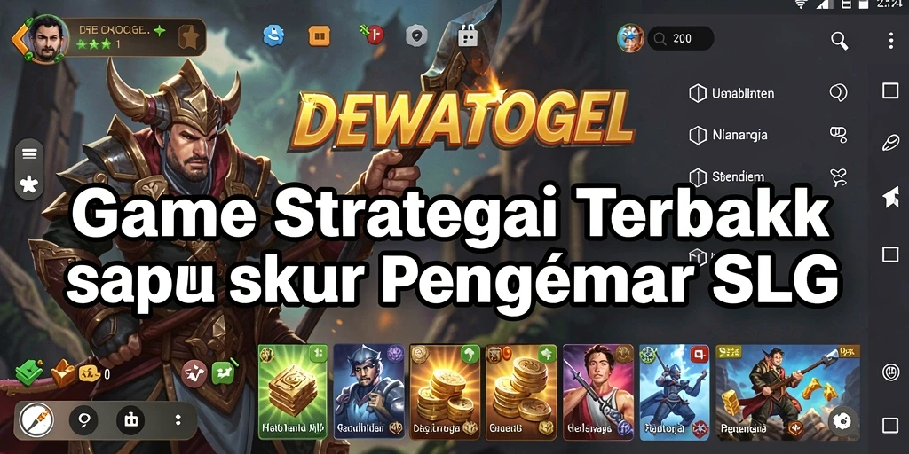 Tampilan utama gameplay DEWATOGEL yang menarik dan strategis.