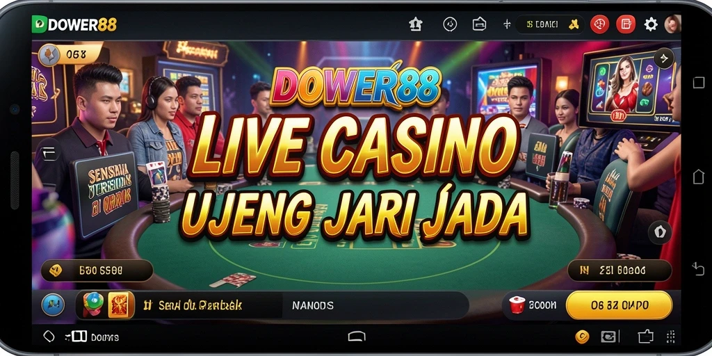 Tampilan gameplay Live Casino DOWER88 yang menarik dan interaktif.