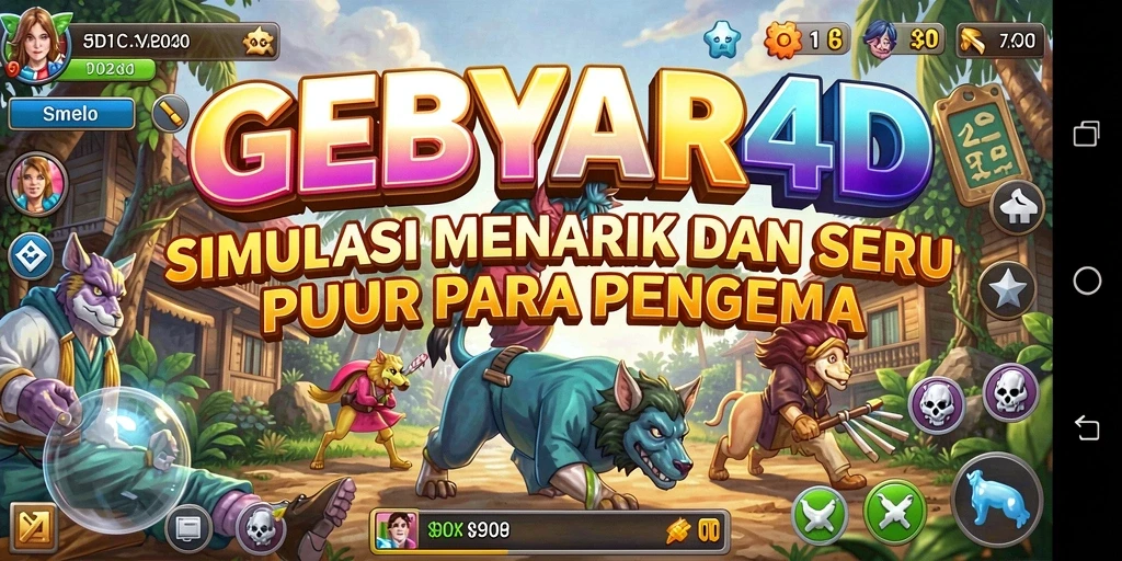 Tampilan gameplay menarik dari GEBYAR4D dengan grafis yang memukau.