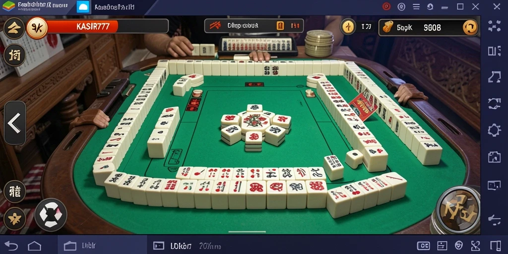 Screenshot gameplay KASIR777 menunjukkan pengalaman Mahjong yang menyenangkan.