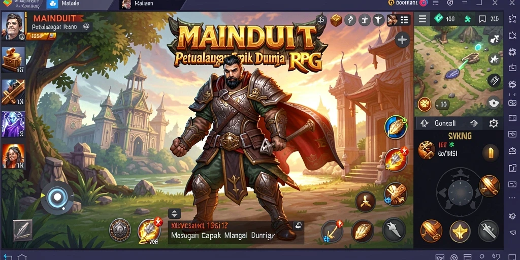 Tangkapan layar menunjukkan gameplay seru dari MAINDUIT.