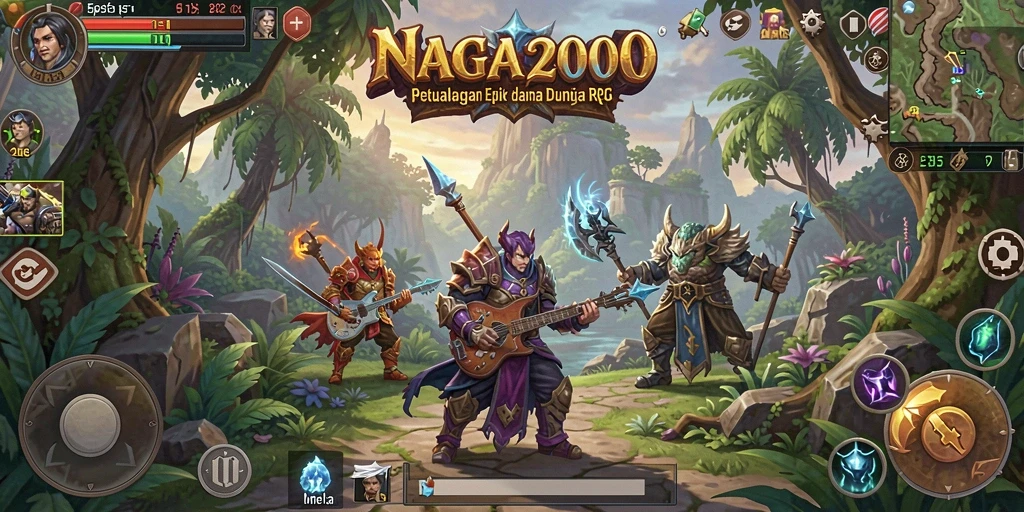 Tampilan gameplay NAGA2000 yang epik dan mendebarkan.
