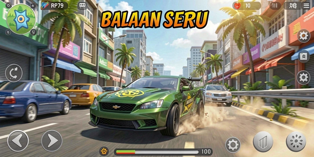 Tampilkan gameplay balapan seru dan cepat di RP79.