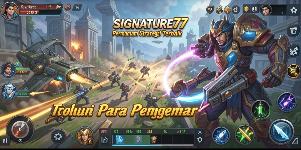 Screenshot SIGNATURE77 menampilkan momen strategis yang mendebarkan.