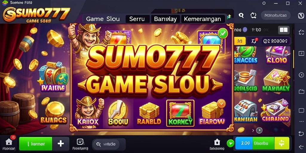 Screenshot gameplay SUMO777 menampilkan kegembiraan bermain slot.