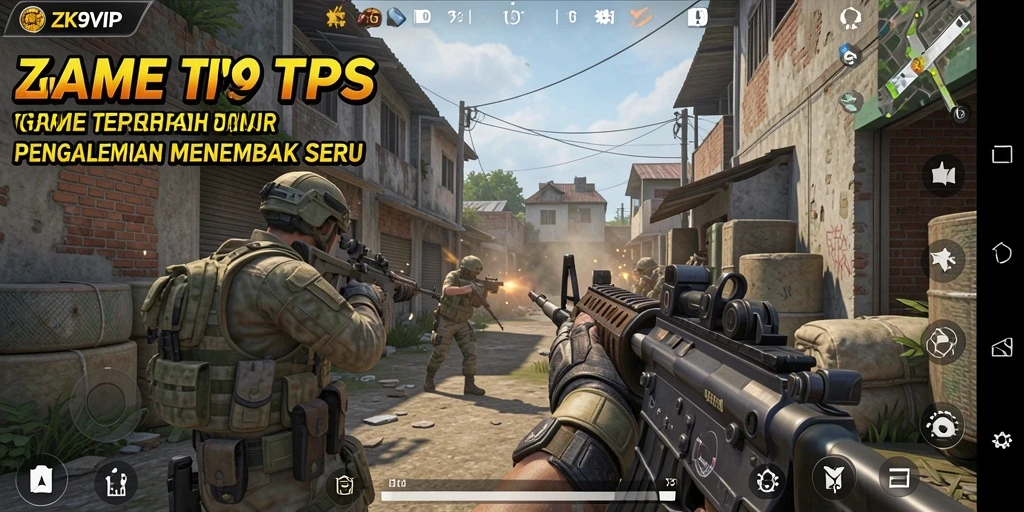 Tampilan utama gameplay ZK9VIP dengan aksi menembak yang seru.